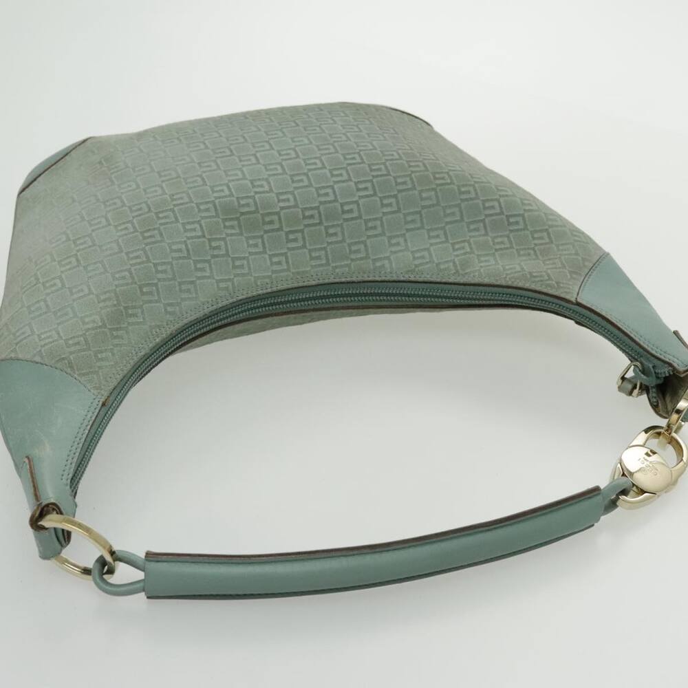 GUCCI Shoulder Bag Suede Blue Gold 001 001 - Picture 6 of 16